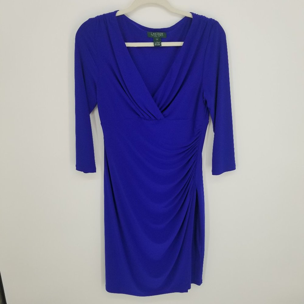 Ralph Lauren Ruched Jersey Knit Dress